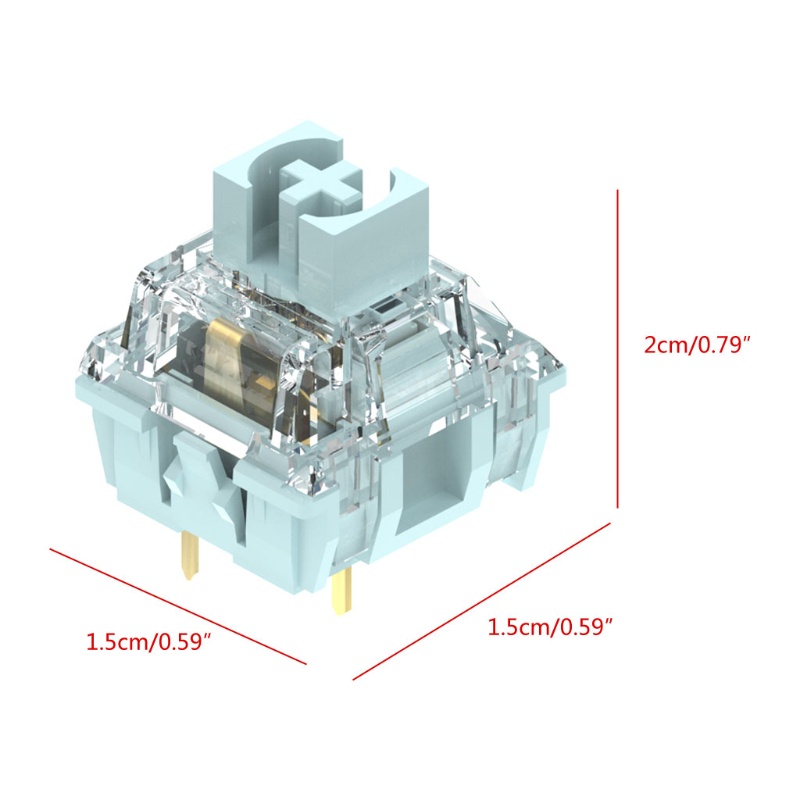 Bộ 5 Công Tắc TTC Màu Trắng Tuyến Tính Tùy Chỉnh 3 Chấu Cho MX Series