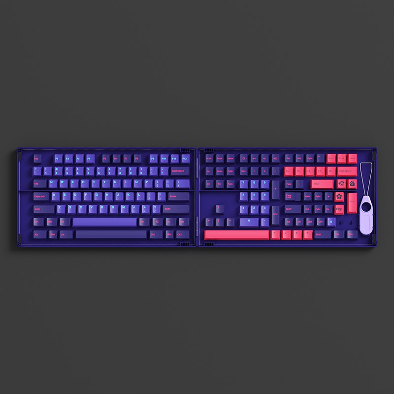 Set keycap AKKO NEON (PBT Double-Shot/Cherry profile/157 nút)