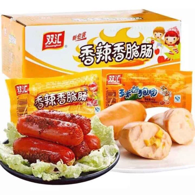 Xúc xích cay ăn liền Hồ Nam 1 cái 32g đồ ăn vặt Sài Gòn vừa ngon vừa rẻ | Dacheng Food