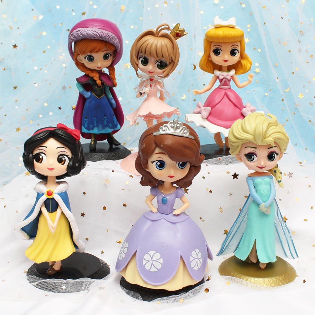 đồ chơi cho bé búp bê elsa anna alice tiên cá bạch tuyết belle