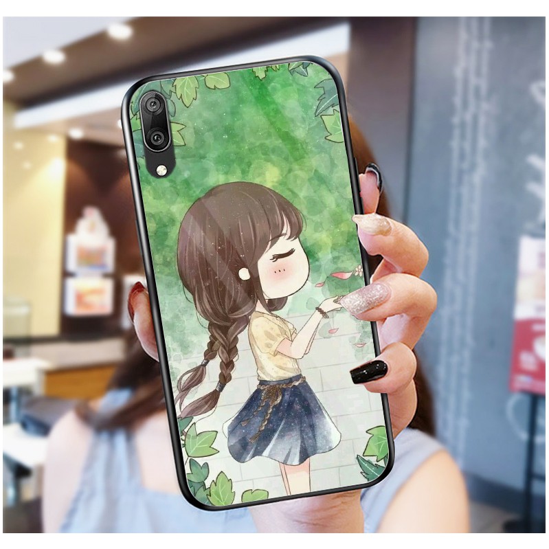 Ốp Lưng HUAWEI Y7 Pro 2019 mặt kính cường lực cao cấp