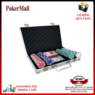 Bộ Phỉnh poker Texas Holdem 200 chip Vali hộp Nhôm (tặng 1 bộ bài nhựa)