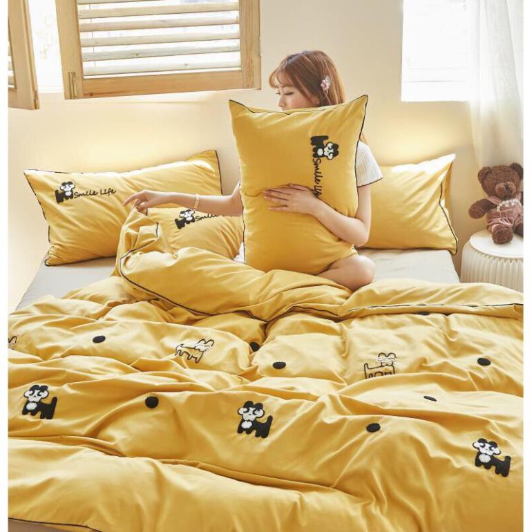 Tron Bộ Chăn Ga Gối Cotton Hoạt Tính Cao Cấp