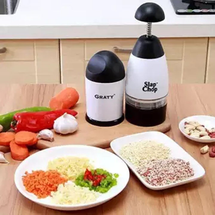 Dụng Cụ Dập Tỏi, Cắt Rau Củ Quả Bằng Tay Đa Năng Slap Chop Tiện Ích Cho Nhà Bếp