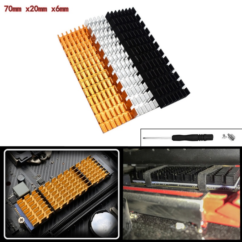 Bộ Tản Nhiệt Ổ Cứng Ssd M.2 2280 Ngff-nvme 70x22x6 Chuyên Dụng