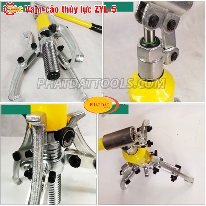 Vam Cảo Vòng Bi Thủy Lực 5 Tấn ZYL5 - Tự Định Tâm, Tích Hợp Sẵn Bơm Tay - Hàng Nội Địa Cao Cấp - Bảo Hành 6 Tháng