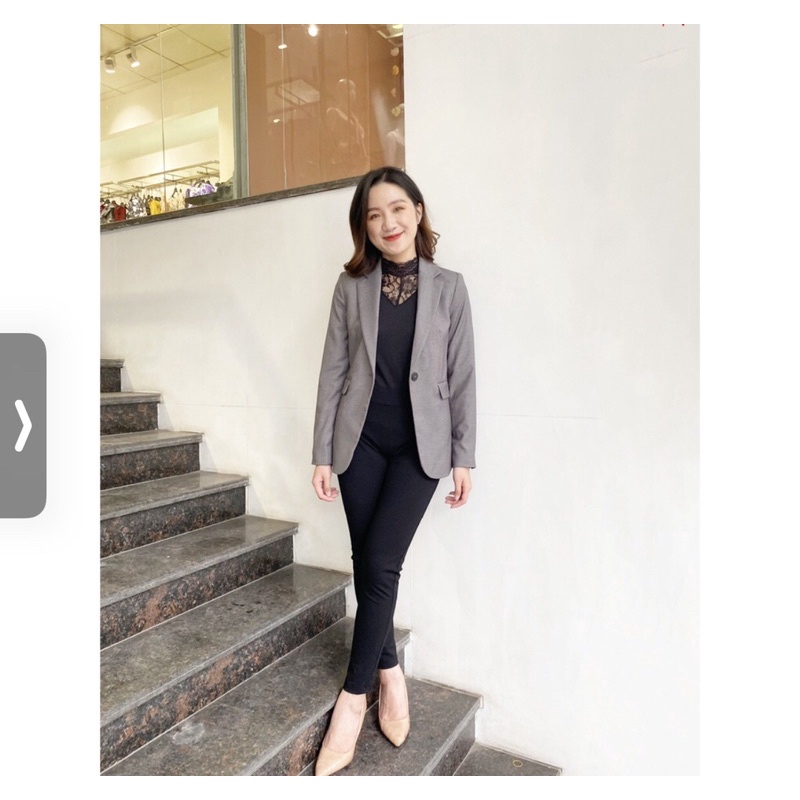 Seven Am áo khoác vest/blazer xám mới nguyên tag M/LXL