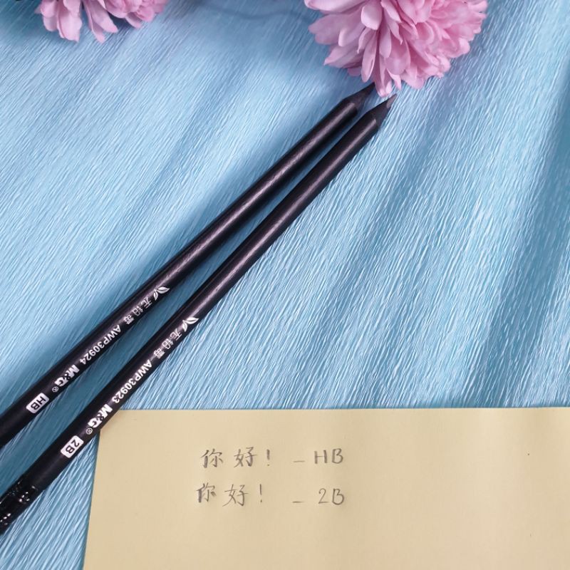 Bút chì 2B, HB vẽ phác thảo, luyện viết tiếng nhật, chữ Hán