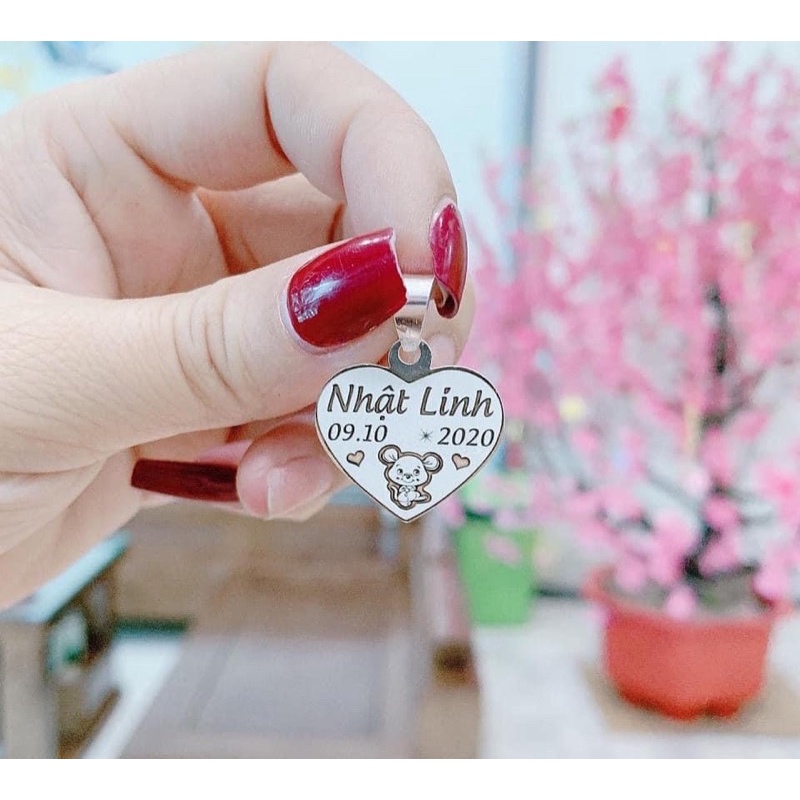 Dây chuyền khắc tên BNP MẪU MỚI ,làm tên theo yêu cầu, ảnh thật. Bạc ta