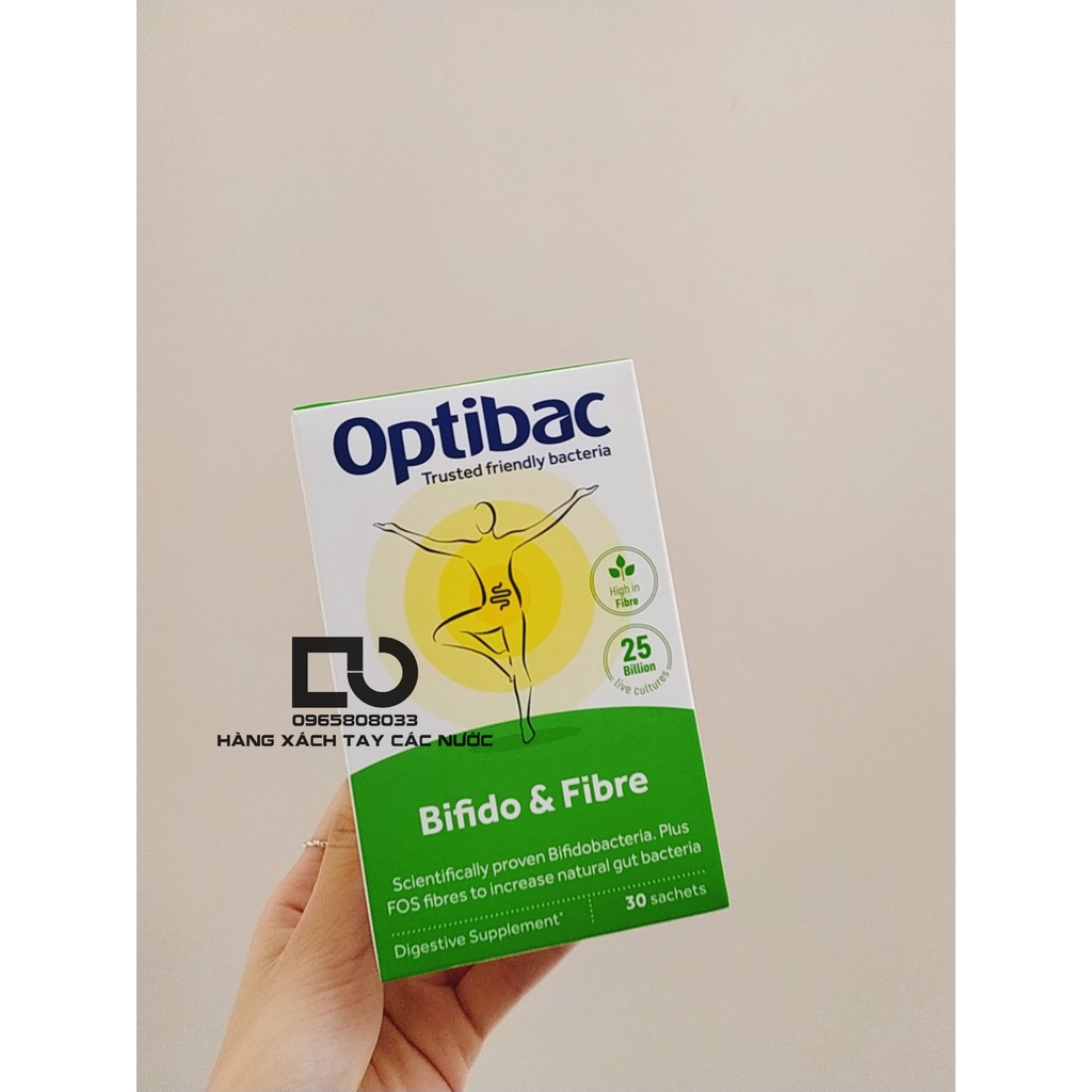 Men Optibac Xanh lá nội địa Uk 30 gói