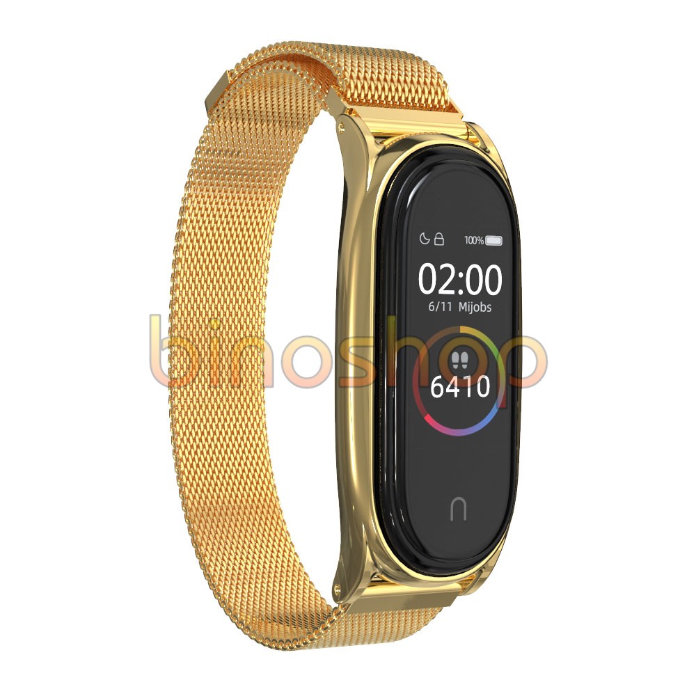 Dây đeo miband 5 nam châm viền cong PLUS, dây đeo thay thế mi band 5 nam châm phiên bản PLUS viền cong MIJOBS