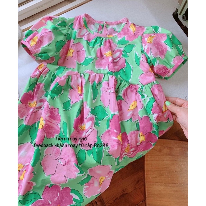 RG248_Rập giấy may đầm kiểu bé gái