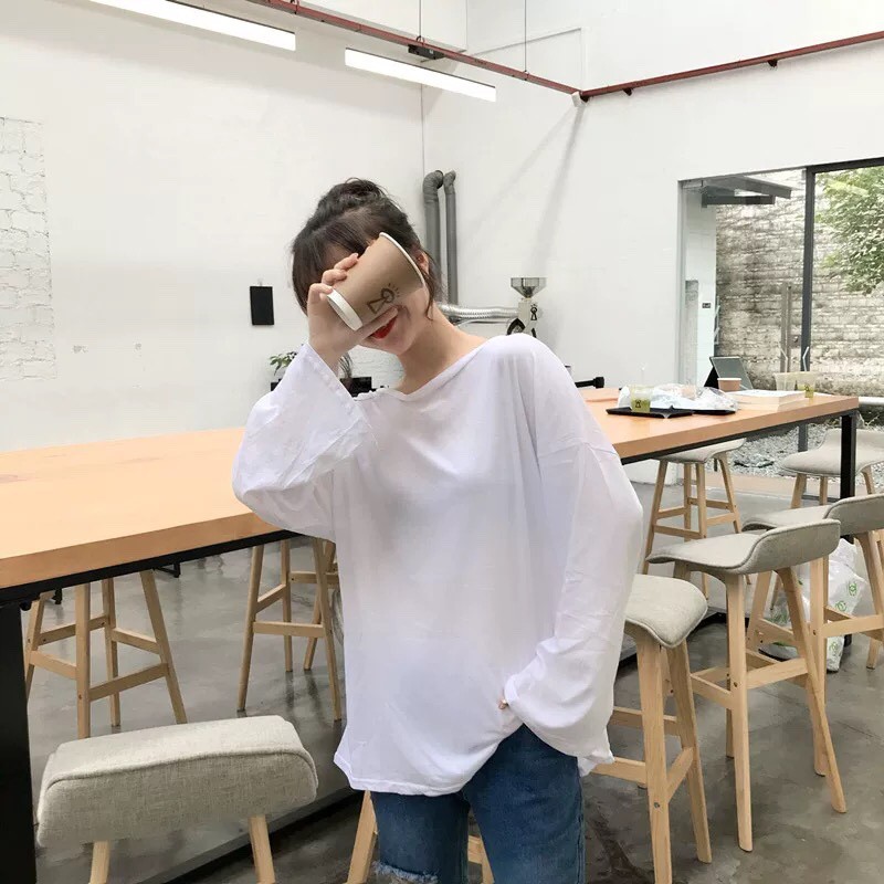 [ Mã WASTAPR giảm 10K đơn 50K] ÁO LEN GIẤY CỔ TRÒN NỮ - ÁO THUN GIẤY DÀI TAY 5 MÀU QC HOT | BigBuy360 - bigbuy360.vn