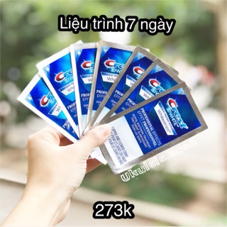 Liệu Trình 7 Ngày - Miếng Dán Trắng Răng CREST 7 Gói-14 Miếng CHÍNH HÃNG -