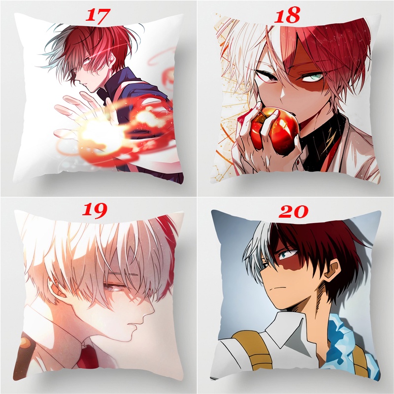 Vỏ Gối Polyester In Hình Nhân Vật Todoroki Shoto Trong Phim Học Viện Anh Hùng Trang Trí Nhà Cửa