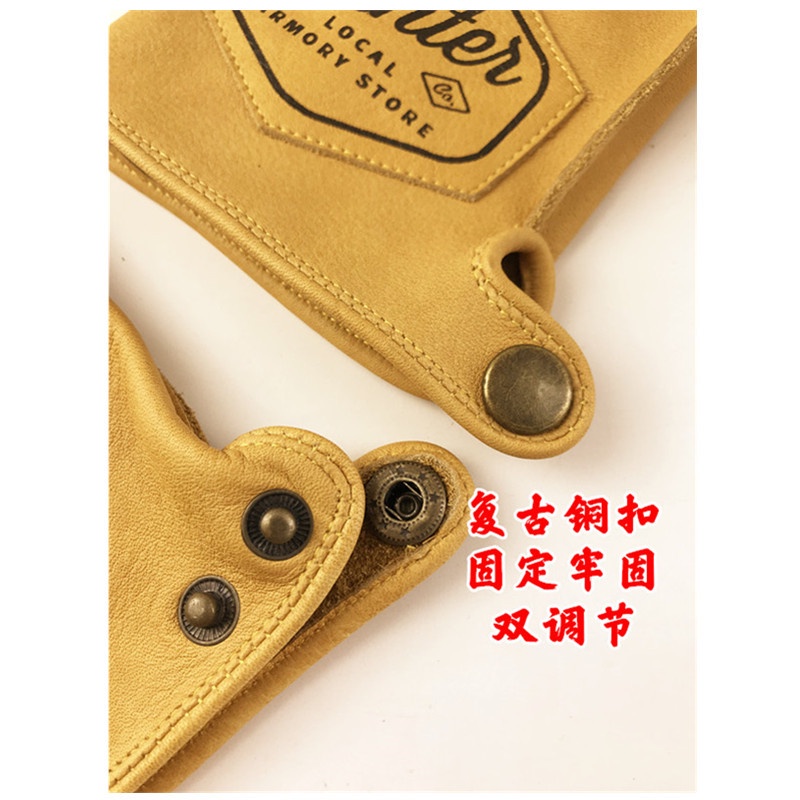 Găng Tay Da Cụt Ngón Sành Điệu Motor-Hell