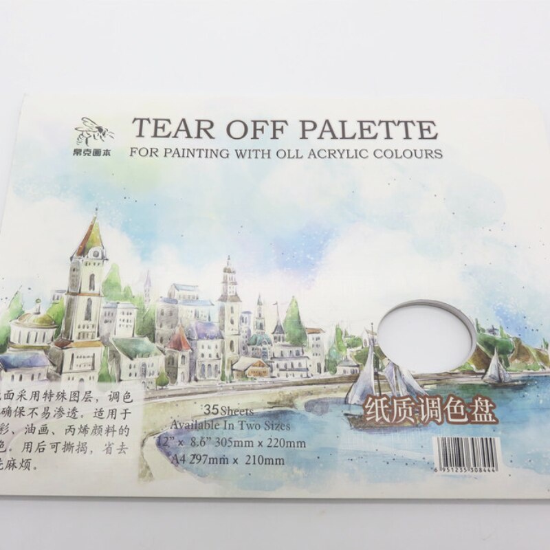 [Michi Art Store] Palette giấy xé Aowen bảng pha màu gouache acrylic sơn dầu dùng một lần tiện lợi