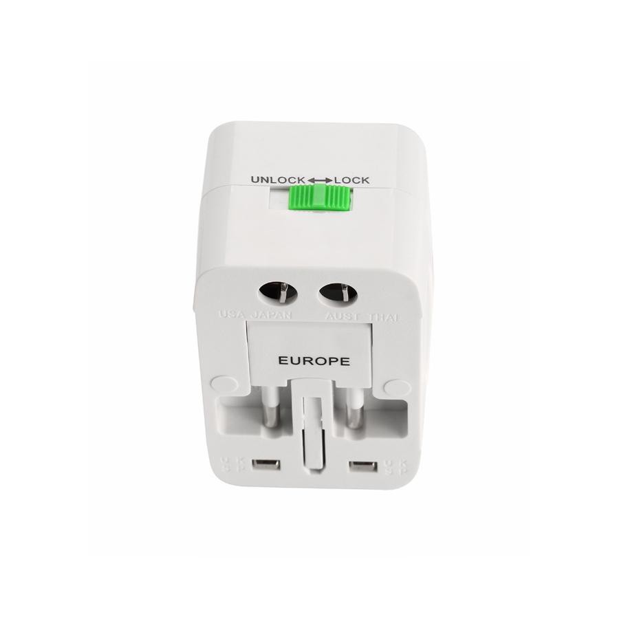 Cục chuyển đổi 3 chia ổ cắm điện du lịch quốc tế Universal Travel AC Adapter CF - Hàng chính hãng