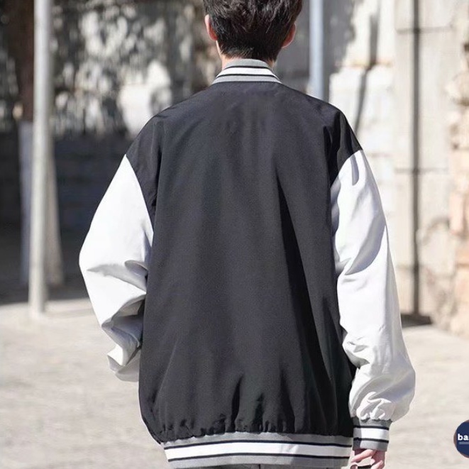 Áo Khoác Bomber Dáng Rộng Phong Cách Hàn Quốc Cho Nam Giới áo zipper Hợp thời trang áo choàng unisex Bình thường áo khoác bóng chày đàn ông và đàn bà