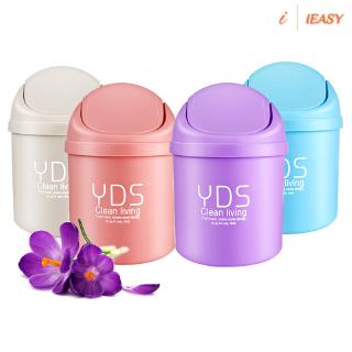 IE❤Mini Chic Small Waste Bin Desktop Garbage Basket Table Roll Swing Lid Trash Can