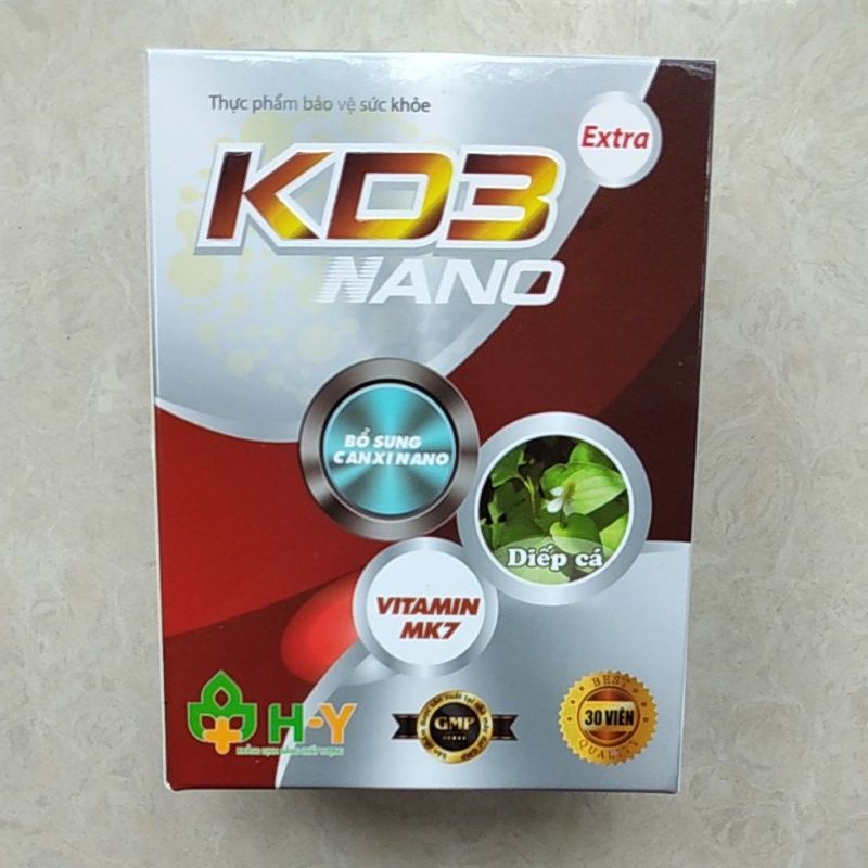 KD3 NANO Extra (lọ 30 viên) bổ sung canxi hữu cơ từ tảo biển giúp xương răng chắc khỏe, giúp phát triển chiều cao