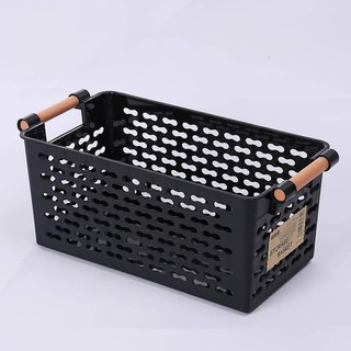 GIỎ ĐỰNG ĐỒ MINI QUAI GỖ TRÚC SIÊU CUTE