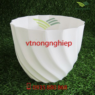Chậu nhựa trồng cây, chậu ốc xoắn Ø17cm