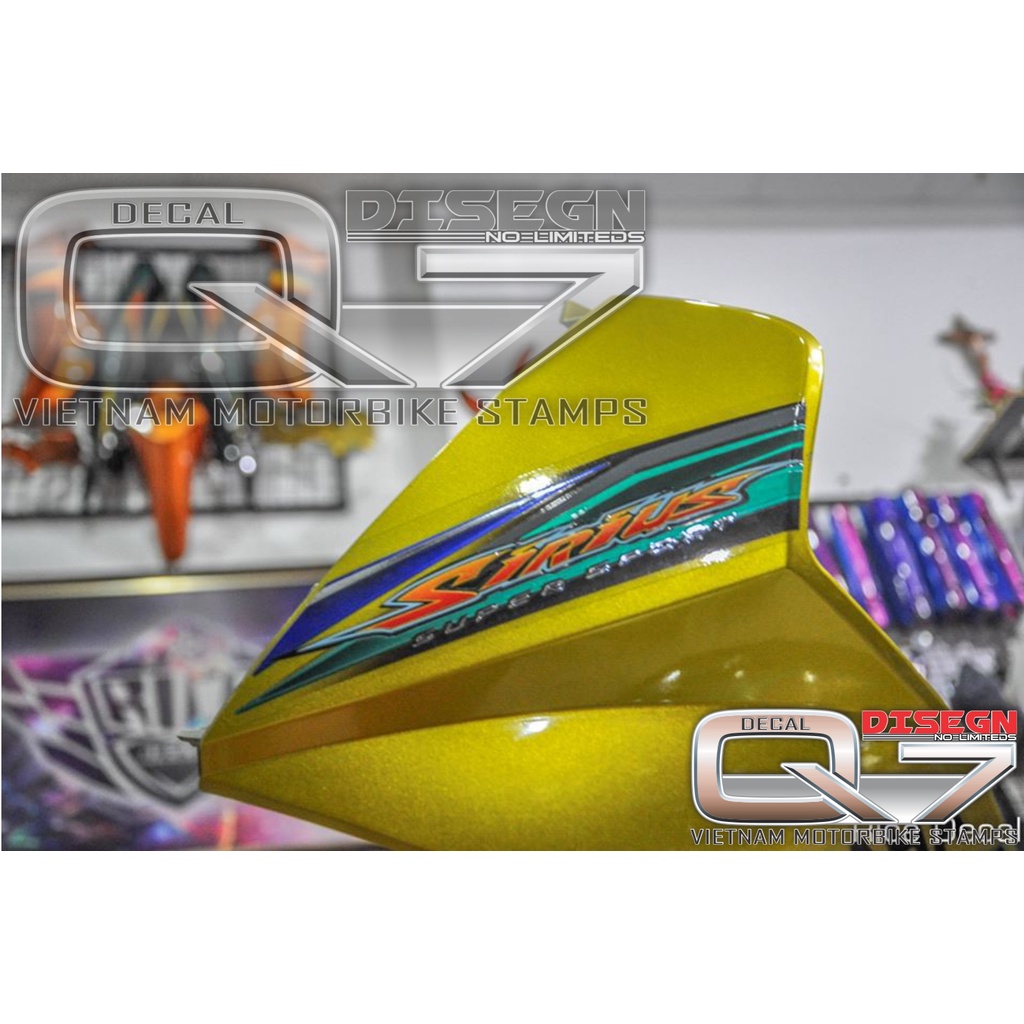 Tem Rời Sirius 110 vàng đen