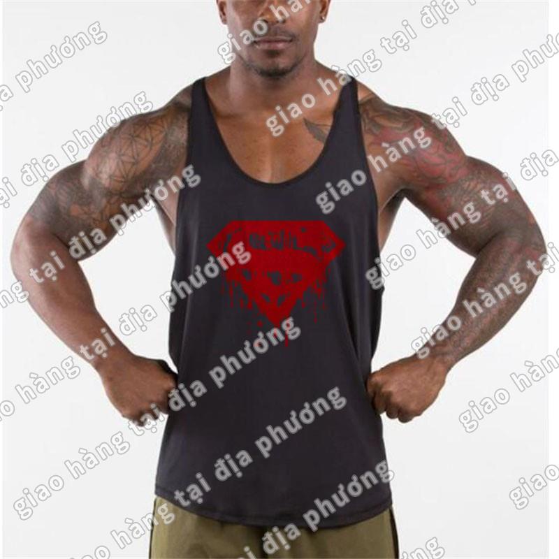 Siêu Giảm Giá Áo ba lỗ in hình biểu tượng siêu nhân chuyên dụng tập gym tiện lợi