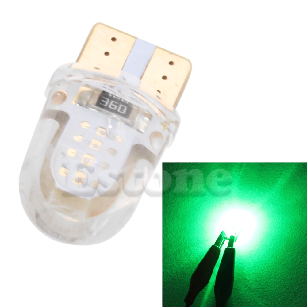 1 bóng đèn LED T10 194 168 W5W 8 SMD ánh sáng trắng ấm