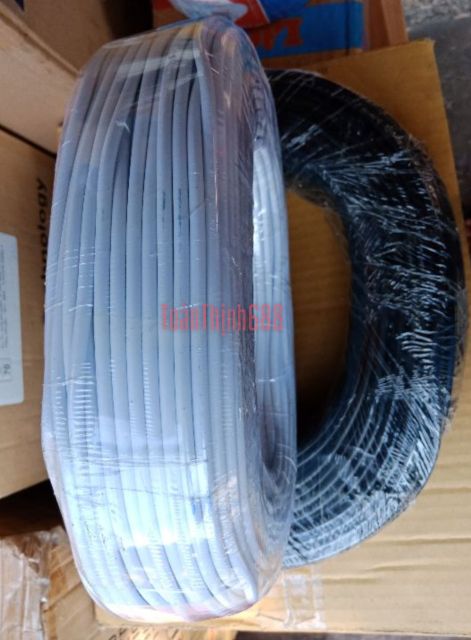 Dây điện đôi tròn 2x0.5 màu đen và trắng 100%dây đồng
