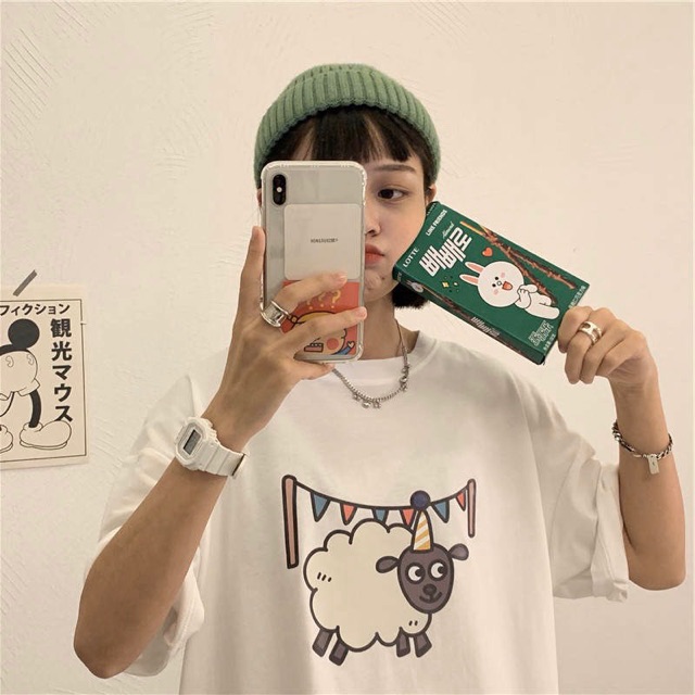 [Mã WASKT410K giảm 10K đơn 50K] [ PINK ] Áo thun tay lỡ CỪU Unisex | BigBuy360 - bigbuy360.vn