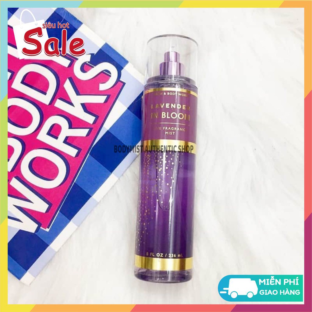 Xịt thơm toàn thân Bath & Body Works mùi Lavender In Bloom [𝑩𝒐𝒅𝒚𝒎𝒊𝒔𝒕 𝑨𝒖𝒕𝒉𝒆𝒏𝒕𝒊𝒄] | Thế Giới Skin Care