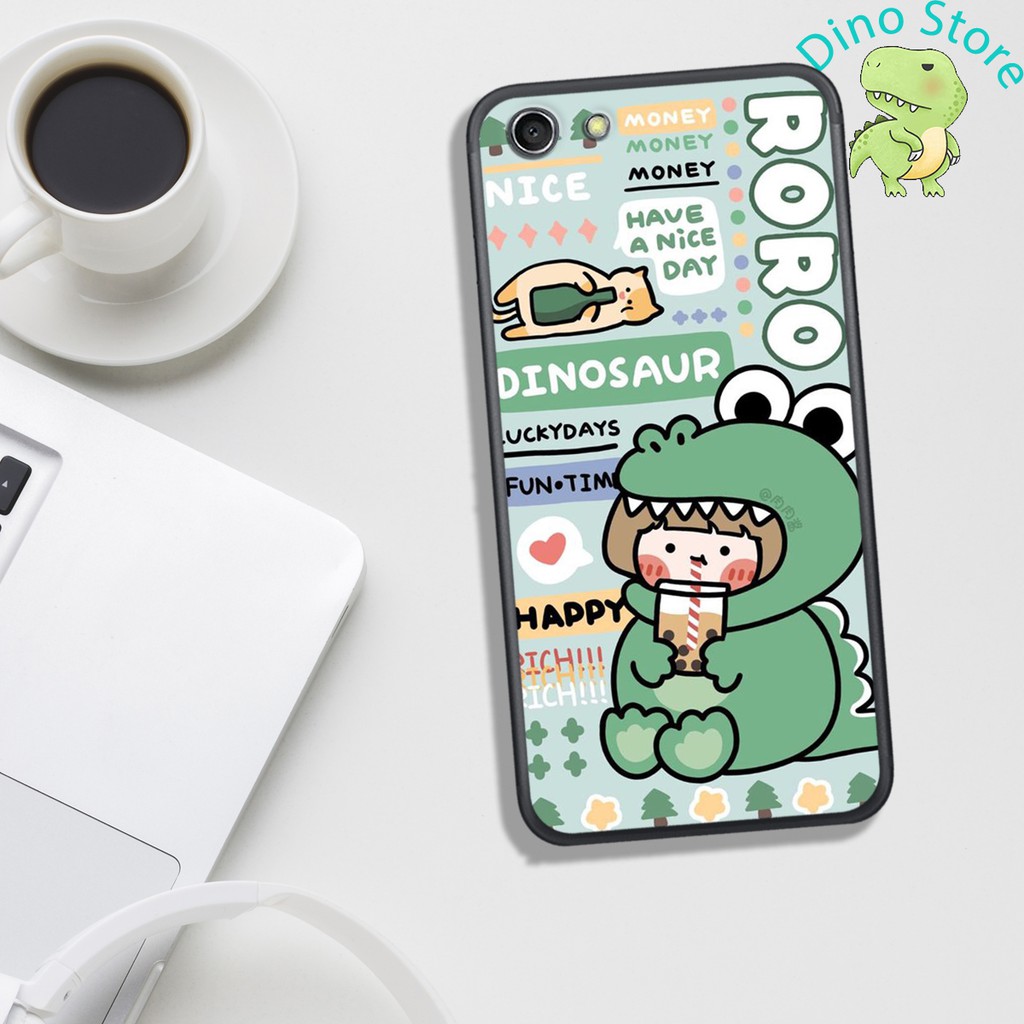 ỐP LƯNG OPPO A33 Neo 7 , IN HÌNH KHỦNG LONG NGỘ NGHĨNH VÀ CUTE