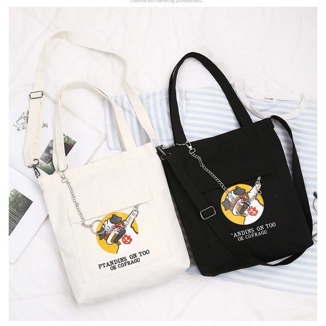 [sẵn] túi tote chéo cún