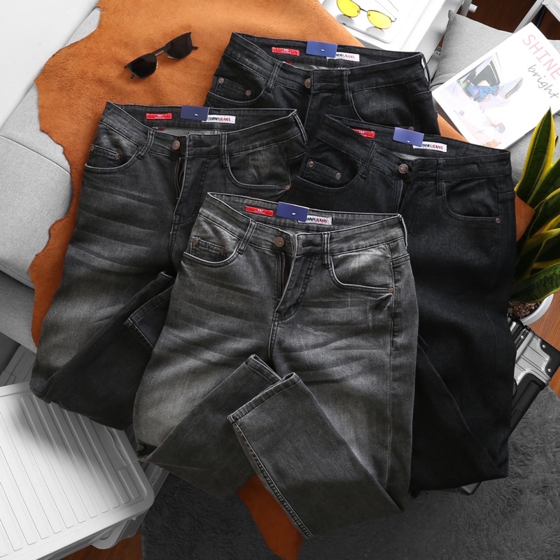 Quần jean nam TOM cao cấp -jean co giãn - Form slimfit