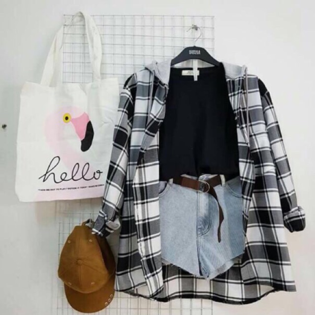(SALE + kèm quà)(Ảnh thật 100%)Khoác Sơ mi Flannel cá tính