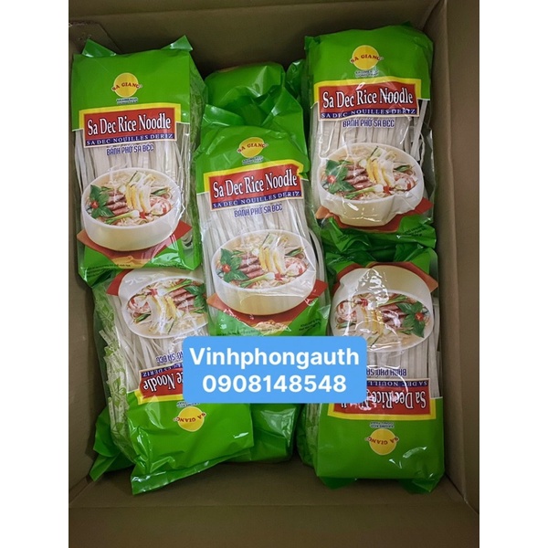 Bánh phở khô Sa Giang 400g, phở khô Sa Đéc chính gốc, ngon tiên thương hiệu phở Sa Giang