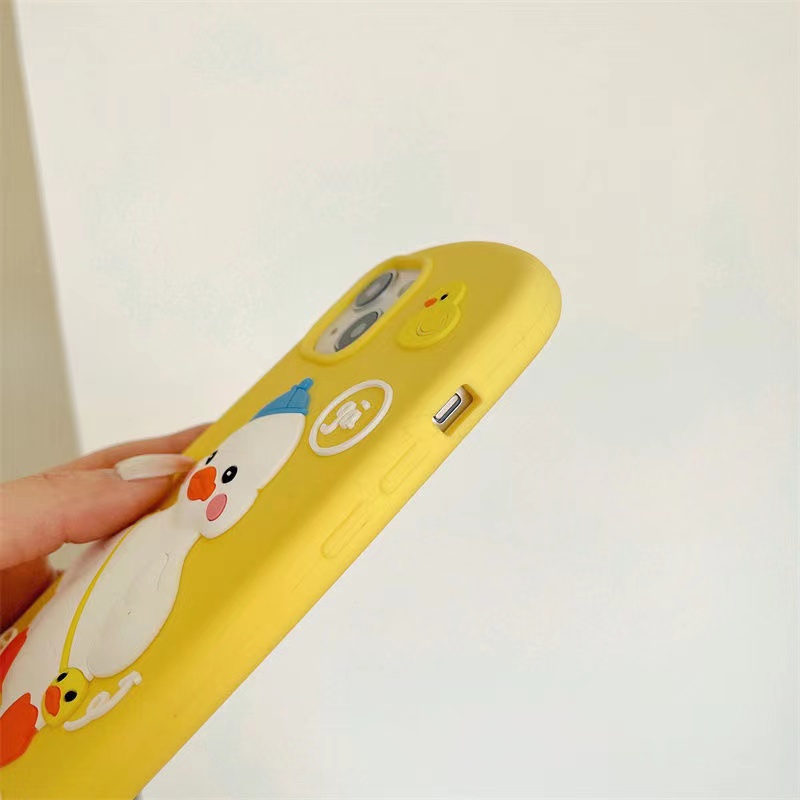 Ốp Điện Thoại Mềm Chống Sốc In Hình Vịt Hoạt Hình Cho iPhone 7 8P X XS XR XSMAX 11 12 13promax