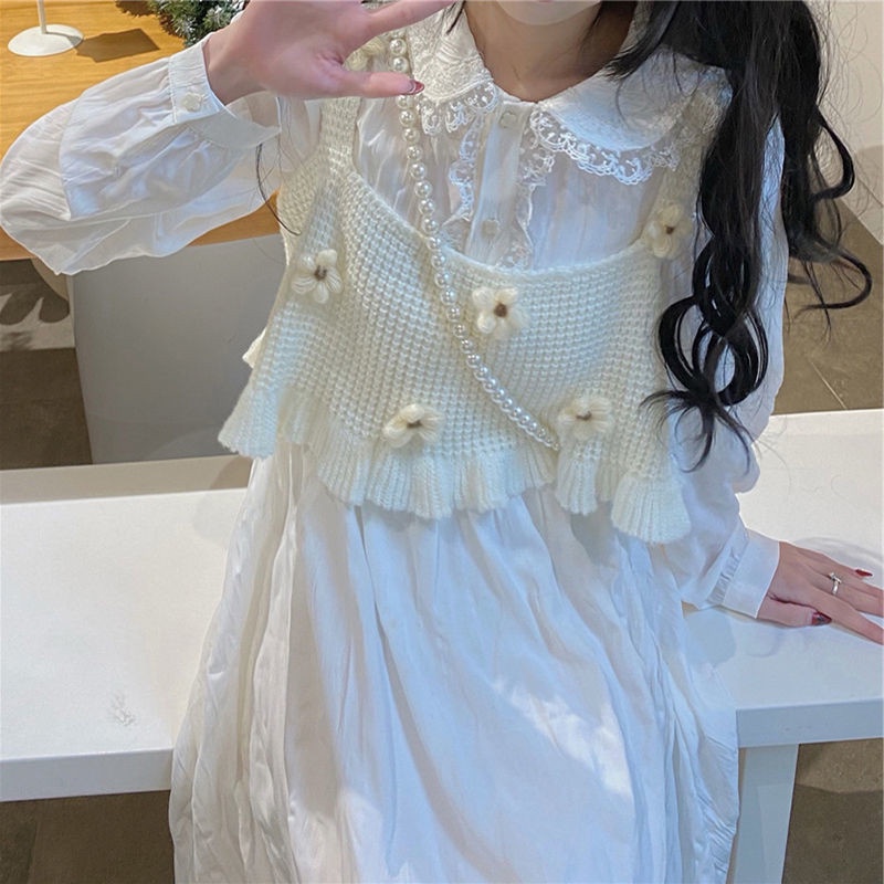 Áo Hai Dây Dệt Kim Họa Tiết Hoa Thời Trang Mùa Hè Dễ Phối Đồ Cho Nữ