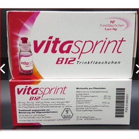 Vitasprint B12 hộp 10 ống của Đức