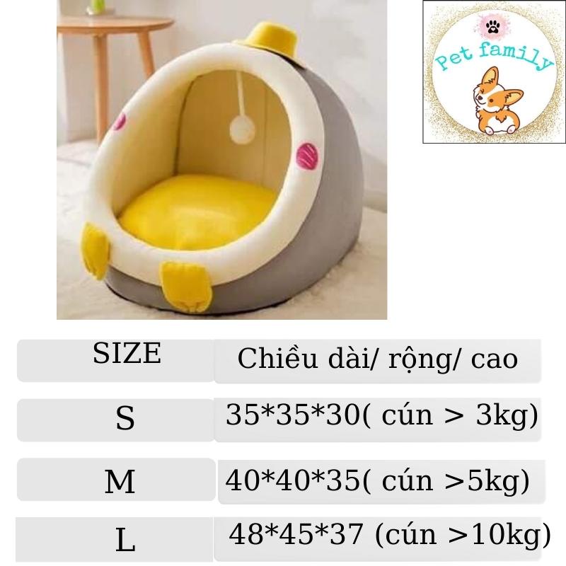 Ổ nệm nằm cho chó mèo ngủ cao cấp mẫu ổ đệm có thể thu gọn, hình thú siêu đẹp-familypetshop.vn