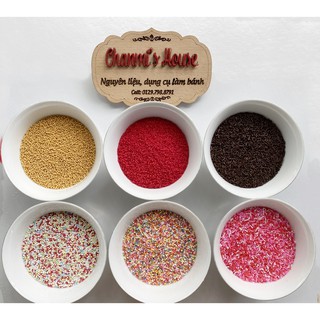 Cốm màu trang trí bánh gói chia lẻ 20gr