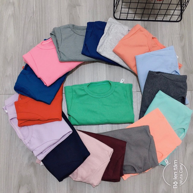 Bộ dài tay vải len tăm mềm mại, co dãn tốt cho bé - quần áo trẻ em bé gái, bé trai