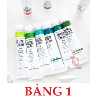 B1 -Màu Nước Lẻ SHINHAN PROFESSIONAL Tuýp 7.5ml (Bảng màu 1)