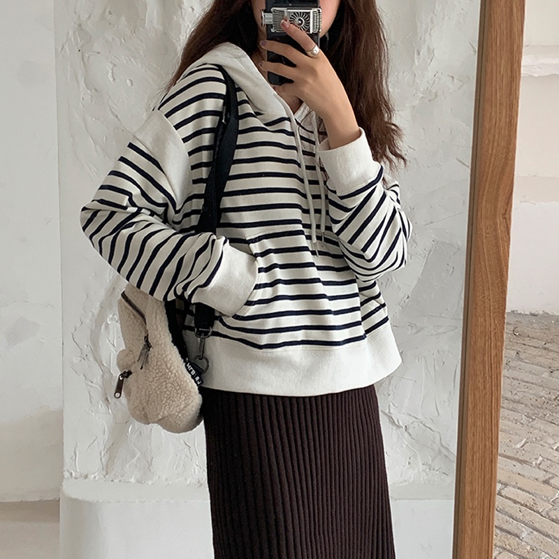 IELGY Áo Khoác cardigan Mỏng Có Nón Phối Khóa Kéo Thời Trang Cho Nữ