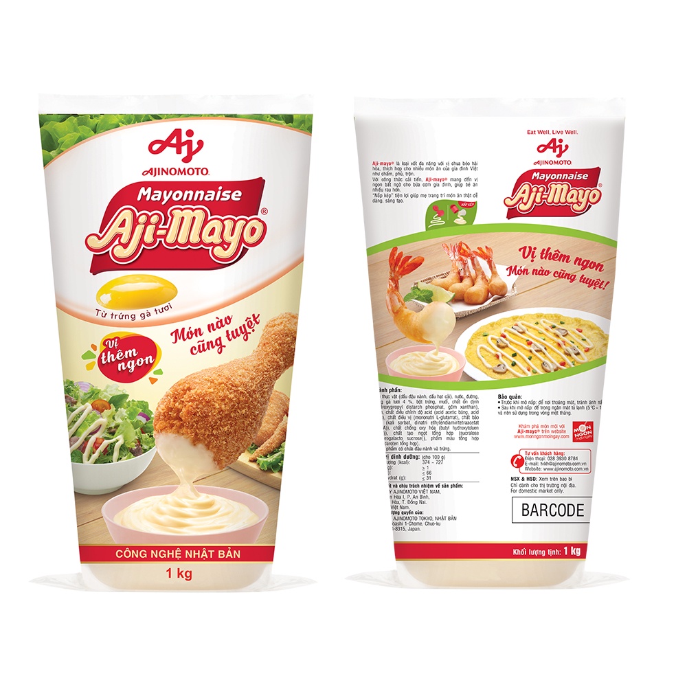 Xốt Mayonnaise AJI-MAYO (1KG/tuýp)