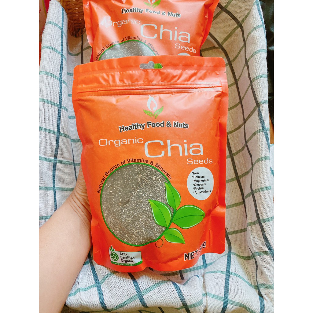 Hạt Chia Healthy Nuts &amp; Seeds Organic Chia Seeds 1KG ( Màu Cam)