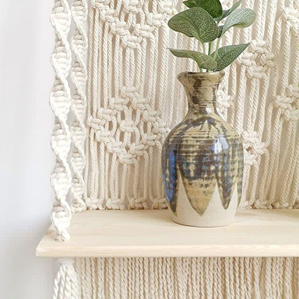 LONTIME Giá Đỡ Chậu Hoa Macrame Đan Tay Phối Tua Rua Nghệ Thuật Phong Cách Boho Dành Cho Phòng Khách