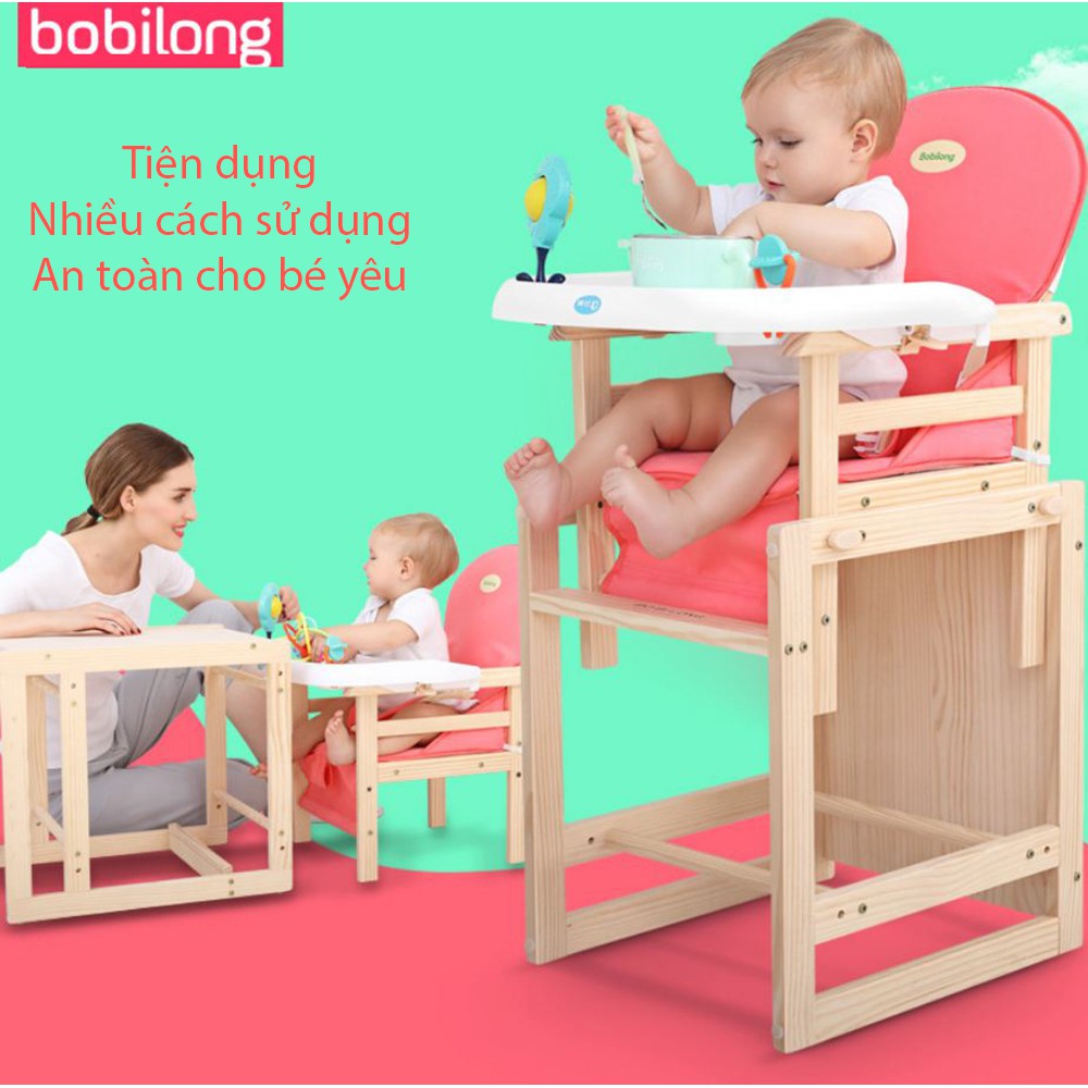 RE0673. 3 Ghế ăn dặm cho bé kèm bàn - Ghế ngồi ăn dặm nâng cao
